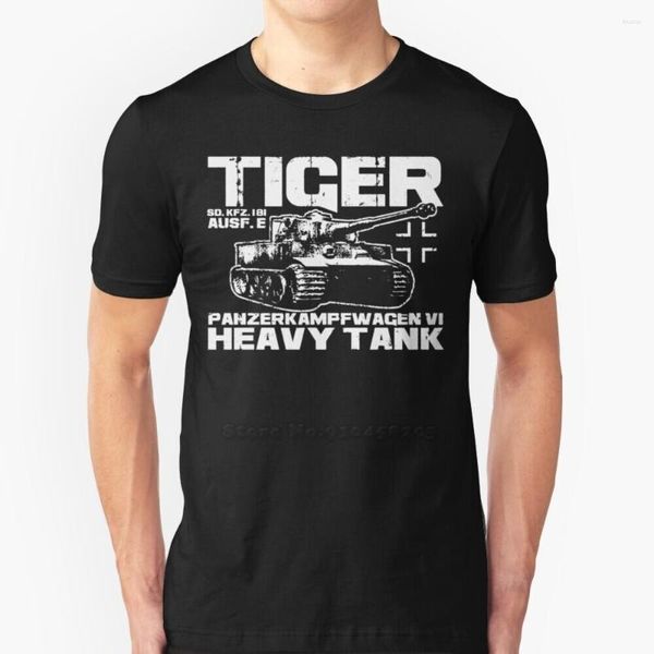 T-shirt da uomo Tiger I T-shirt Hip Hop T-shirt in cotone T-shirt da uomo Canotte Veicolo da combattimento tedesco Vk 4501 Army Heavy Vk4502