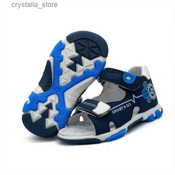 Nova chegada moda verão crianças ortopédica suporte de arco sandálias de bebê crianças sapatos de super qualidade + interior couro genuíno l230518