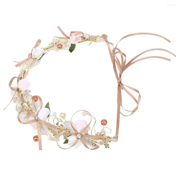 Fliegen Hochzeit Stirnband Blumenkranz Krone Braut Haarschmuck (Perlen und Blütenblätter)