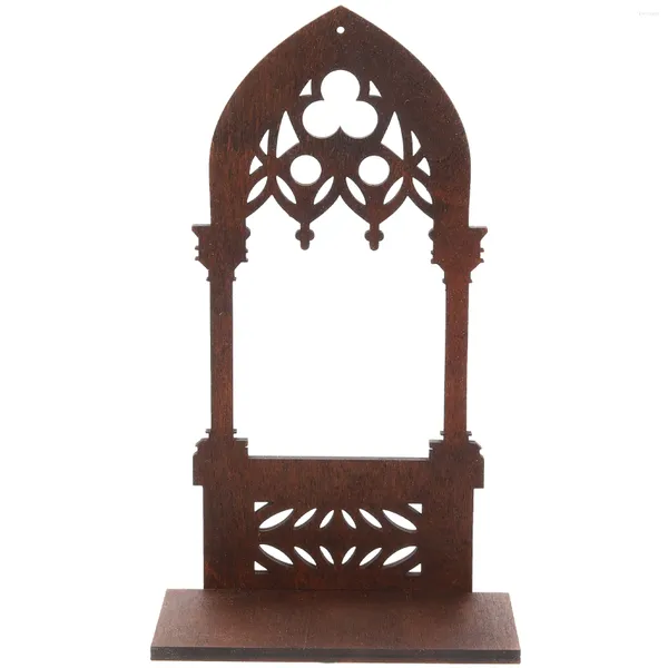 Castiçais para decoração de casa Castiçal castiçal 20x9cm portátil desktop luz chá base estátua de madeira