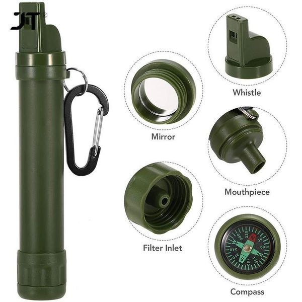 Ersatz-Wasserfilter, Outdoor-Wasserfiltration, Survival-Wasserfilter, Strohhalm, Wasserfiltrationssystem, Trinkreiniger für Notfall, Wandern, Camping, 230621