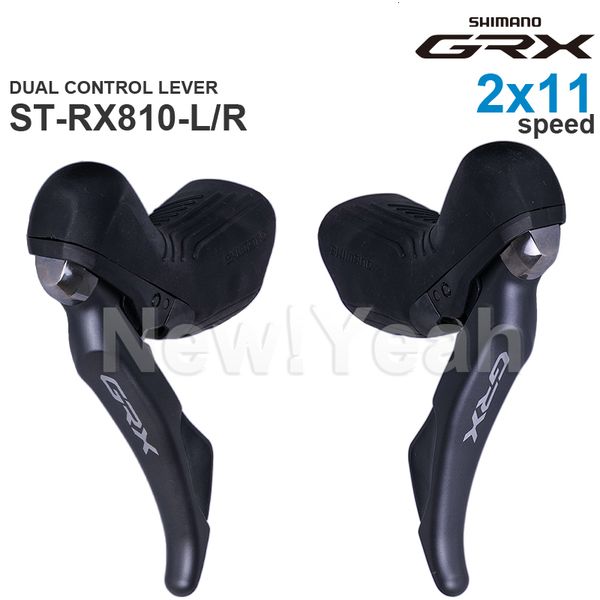 Велосипедные погрузки Shimano GRX 11 Speed ​​Groupset Гидравлический дисковый тормозный рычаг двойной контроль ST RX810 L ST RX810 LA ST RX810 R ST RX600 Оригинальные детали 230621