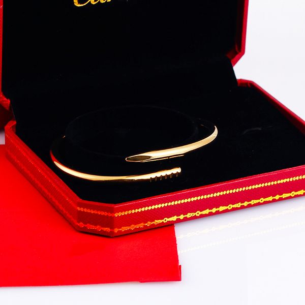 Love Bangle браслет Love Gold Nail Bracelets Дизайнерские ювелирные бревенства титановые стальные алмазы роза черная серебряная мода.