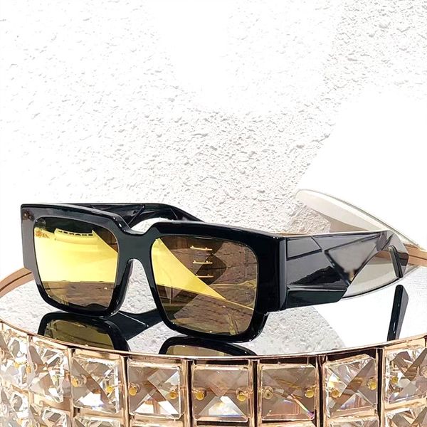 Neuer Modedesigner, Faltnetz, roter Stil, einzigartiger Charme, Metallsymbol, UV400-Strahlenschutz, große Sonnenbrille, Sonnenbrille für Herren