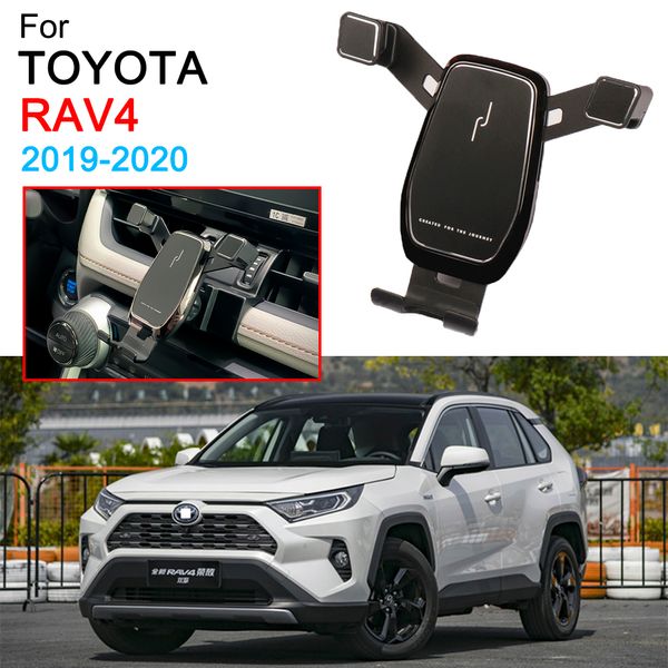 Gravity Car Phone Holder Supporto per telefono cellulare con morsetto per presa d'aria dedicato per accessori Toyota RAV4 2019 2020 2021 2022