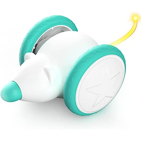 Atuban Smart Dumy Dummy Cat Cat Cat-Automatic Toys для домашних животных с светодиодными светильниками скрипит звук, движущиеся игрушки для мыши котенка