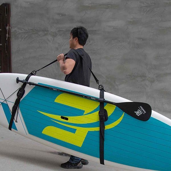 Accessori da spiaggia Surf regolabile Cinghia per kayak Tavola da surf Spalla Carry Sling Stand Up Paddleboard SUP Tavola da surf Pinne Paddle Wakeboard 230621
