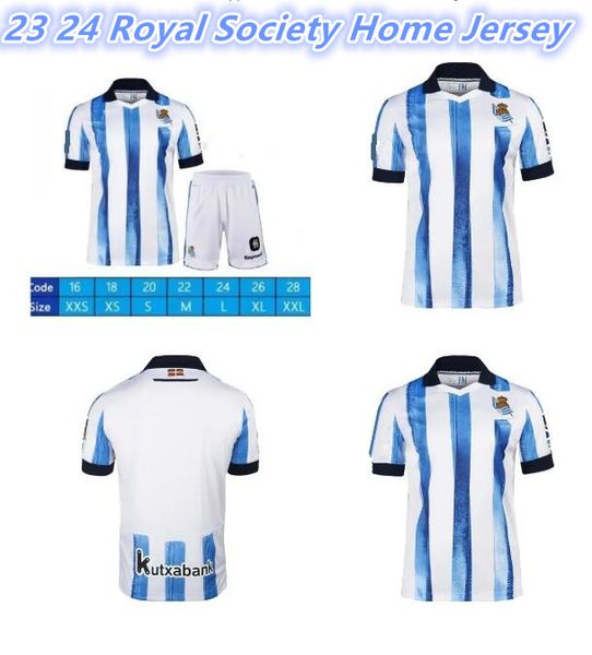 23 24 Real Sociedad Soccer Jerseys home DAVID SILVA OYARZABAL 2023 2024 X PRIETO GOROSABEL PORTU PRENDERE CARLOS FDEZ CHO RS maglia da calcio da uomo.