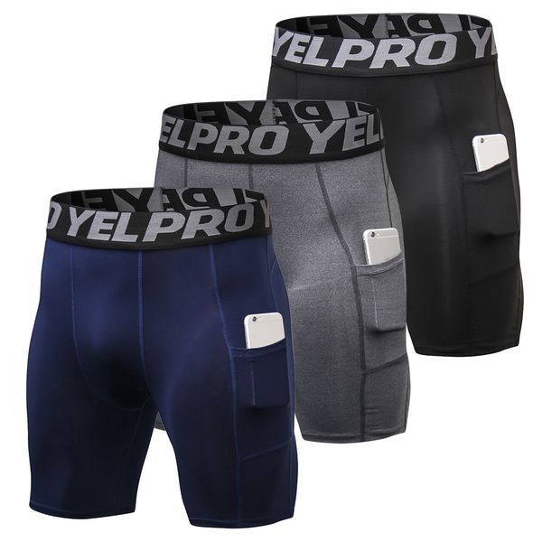 Altri articoli sportivi Confezione da 3 pantaloncini da corsa da uomo Training Marathon Quick Dry Fitness Palestra Compressione Allenamento attivo Sport con tasca 230621