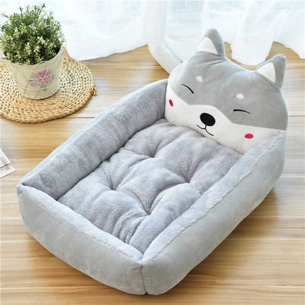 Karikatür şekilli büyük köpek yatağı çıkarılabilir kulübesi kedi yavru kanepe evcil hayvan ev kışlık sıcak yuva yumuşak yataklar kediler için taşınabilir