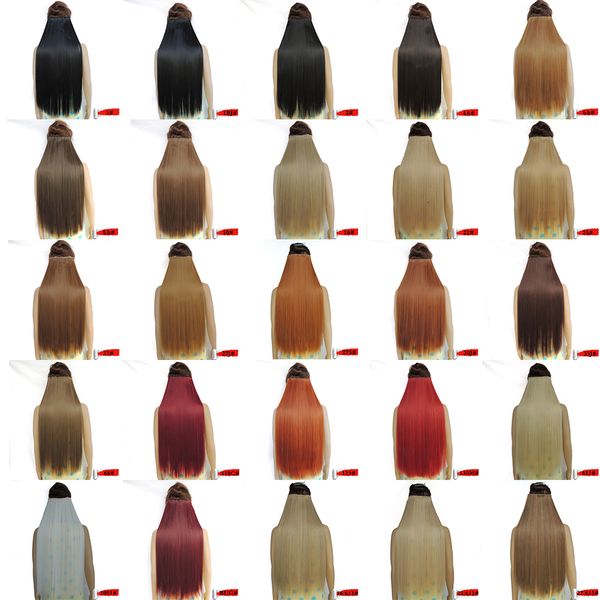 Pedaços de cabelo XiRocks WJZ120701p 25ColorSynthetic 70cm Long Straight On Hairpins False Clip In Black s 230621