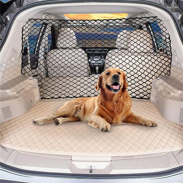 Köpek araba koltuğu köpekler için taşıyıcı bariyer gövdesi seyahat aksesuarları koruma net pet hatchback SUV örgü kasa