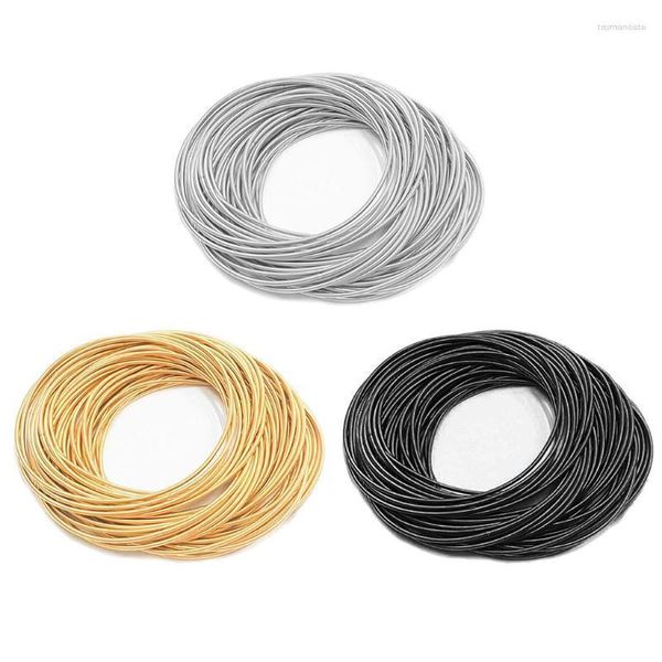 Braccialetti a maglie Catena Pz Braccialetto a molla ricoperto d'oro in rilievo Fai da te Spirale Acciaio al carbonio Elastico antiscivolo CraftLink LinkLink Raym22