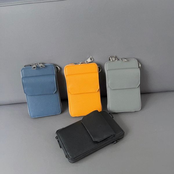 Herren-Handytasche für Damen und Herren, weiches Kalbsleder, modische Umhängetaschen mit abnehmbarem Riemen, freihändige Tragehandtaschen, Cross-Body-Handtasche, Umhängetasche