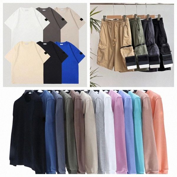 Designer T shirt Men Shorts Compass Embroidered Armband Sweatshirt Cotton Shirt Short Sleeve Tshirt Long Sleeve Stone Island Pullover Hoodie Sweater Short Cargo Pants