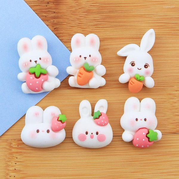 Decorazioni per nail art 10 pezzi Resina 3D Bianco Animale Design Gioielli Ornamento Charms Accessori Kawaii Forniture fai da te