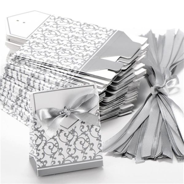 Band Hochzeit Süßigkeiten Papier Box Kreative Goldene Silber Band Hochzeit Gefälligkeiten Party Geschenk Süßigkeiten Papier Box 10 Stück Boxen Süßigkeiten favou218d