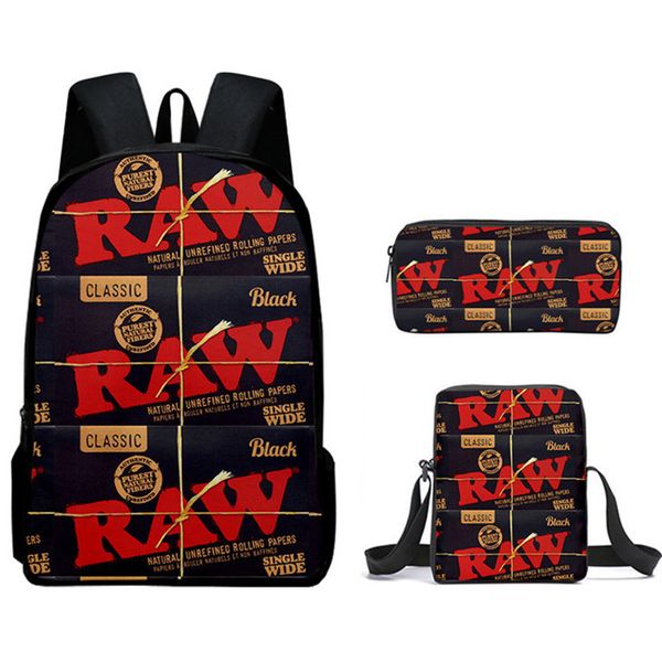 Рюкзак упаковывает Raw Natural Rolling Papers рюкзаки для мальчиков для девочек водонепроницаемые повседневные рюкзак сырой табачной уличной одежды подростки для ноутбука сумки 230621