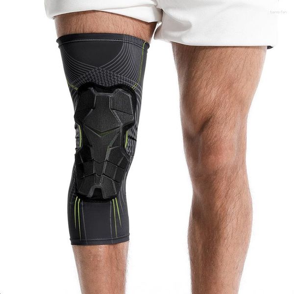 Joelheiras de cotovelo de compressão de favo de mel para homens esportes fitness voleibol basquete leg guards cinta protetores dor nas articulações