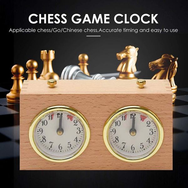 Timer da cucina in legno compatto digitale internazionale retrò portatile gioco da competizione timer meccanico conto alla rovescia orologio da scacchi analogico regalo 230621