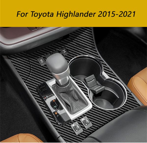 Toyota Highlander için 2015-2021 Kendi Kendinden Yapışkanlı Araba Çıkartmaları Karbon fiber vinil araba çıkartmaları ve çıkartma Araba Stil Aksesuarları