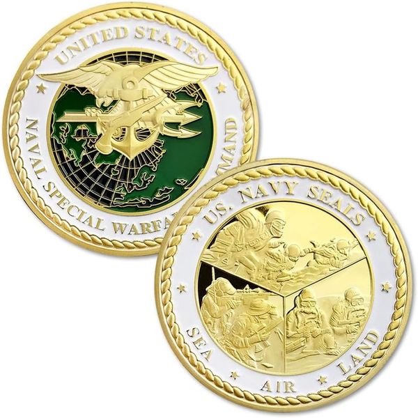 ABD Navy Seals Challenge Coin Donanma Özel Savaş Komutanlığı Askeri Para