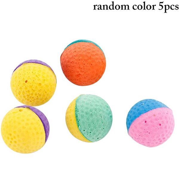 Kapmore 5pcs Cat Latex Balls Toys Set Elastic Interactive Cat Foam Ball Toy Toy Kitten Bite Ball Accessories Set Pet Supplies