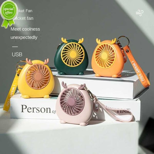 Nuovo Mini Mini ventilatore portatile Cordino tascabile portatile Mini desktop Ventole di ricarica USB Studente Tasca esterna Piccolo ventilatore