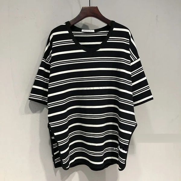 Plus Size 4XL 150kg Summer Striped T Shirt Short Sleeve Casual tshirt For Lady Tops Tees Fashion Large Big T