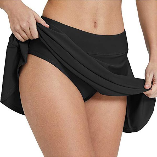 Solido nero gonna da bagno donna sexy bikini fondo separato costume da bagno costumi da bagno costumi da bagno femminili