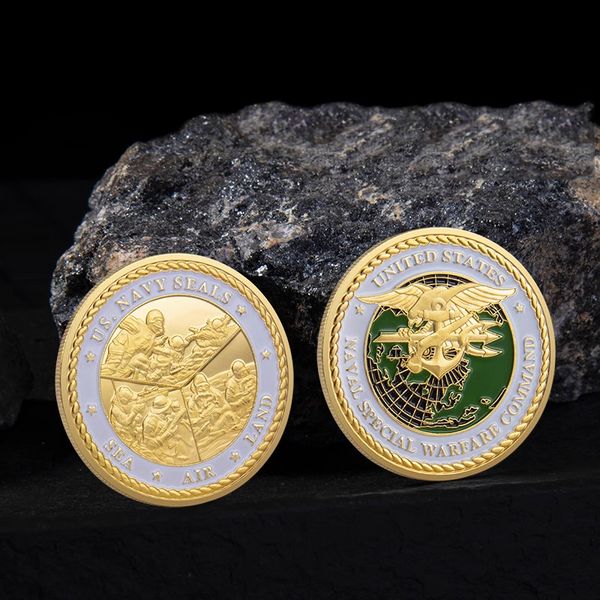 Navy Seal Takım Denizi, Land, Hava Deniz Özel Savaş Komutanlığı Renklendirilmiş Mücadelesi Art Coin