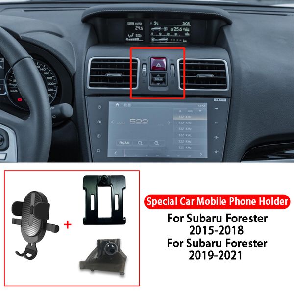 Subaru Forester için uygun 2015-2021 Araba Telefon Tutucu Hava Havalandırıcı Mount Cep Telefon Standı GPS Braket Araç Aksesuarları