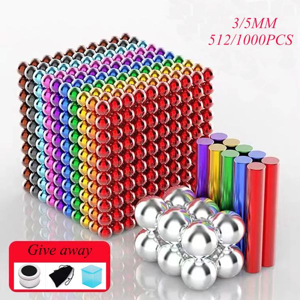 Objetos Decorativos Estatuetas 3/5MMmagneta toy ball pilka bloko magnete Bolas Bloko Beads Diy Handicraft Accessories magnetBalls Beads For Making Supplies 230621