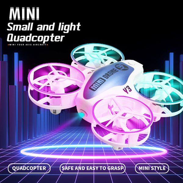 Y3 RC Mini Drohne RC Hubschrauber Spielzeug Quadcopter Drohne UFO One Key Take Off 360 Grad Flip Hindernisvermeidung LED RC Spielzeug für Jungen