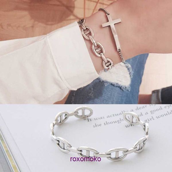 8A Großhandel Designer H Home Armbänder Online Shop Korean Thai Silber Armband Frauen 925 Schwein Nase Einfache Persönlichkeit Temperament Schüler Versati mit Geschenkbox