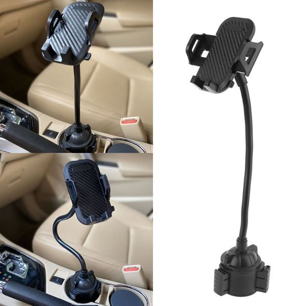 Suporte para celular universal para montagem em copo para carro Suporte pescoço de ganso ajustável