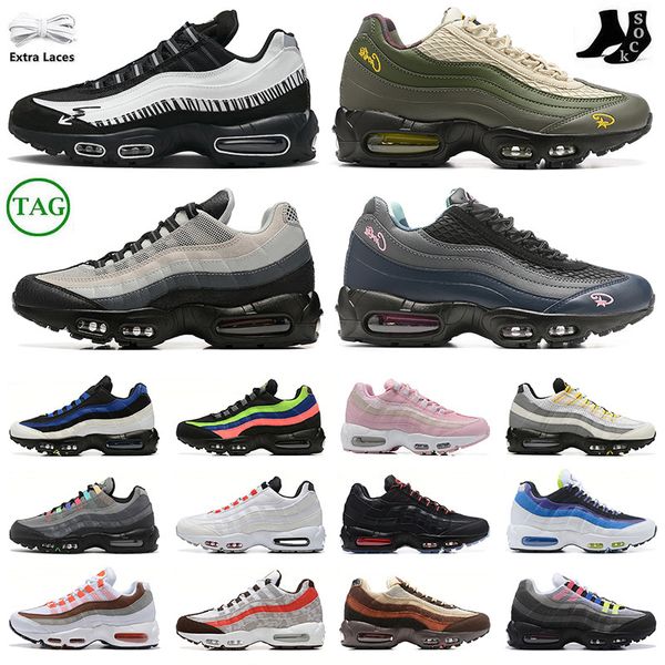 OG 95 Athletic Sports Running Shoes For Men Women 95s Designer Cuhsion Aegean Storm Black Neon Prep School Sketch Anatomy of Airs Jogging Tennis Trainers