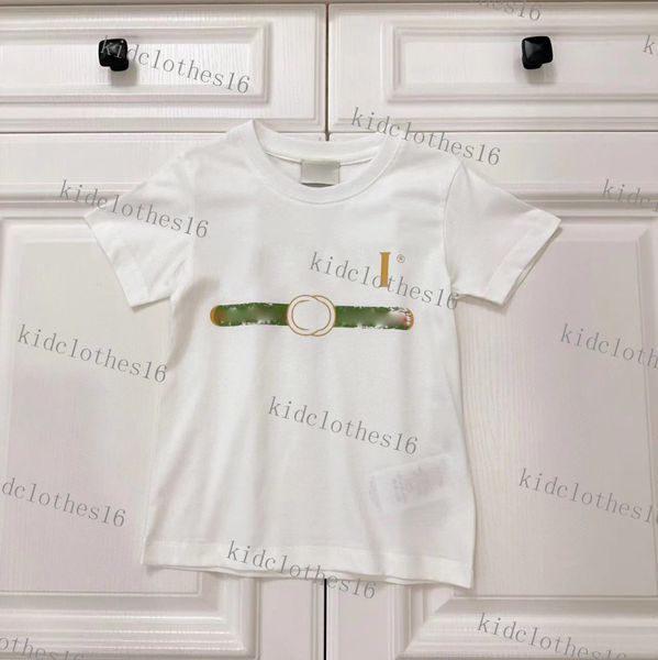 YENİ 23 T-Shirts Bebek Tasarımcı Çocuk Tshirts Yaz Kız Kızlar Moda Tees Çocuklar Çocuklar Günlük Üstler Mektuplar Baskı Tişörtleri Lüks Marka Pembe Beyaz Tops Tees Üst Marka