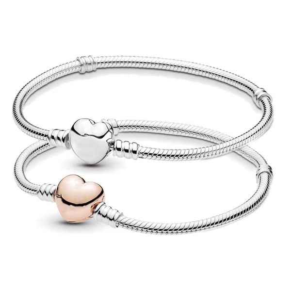 Bracciale fai-da-te Catena di ossa di serpente Braccialetti di gioielli da donna Rame puro placcato argento oro e oro rosa Altri stili da 17 cm a 21 cm