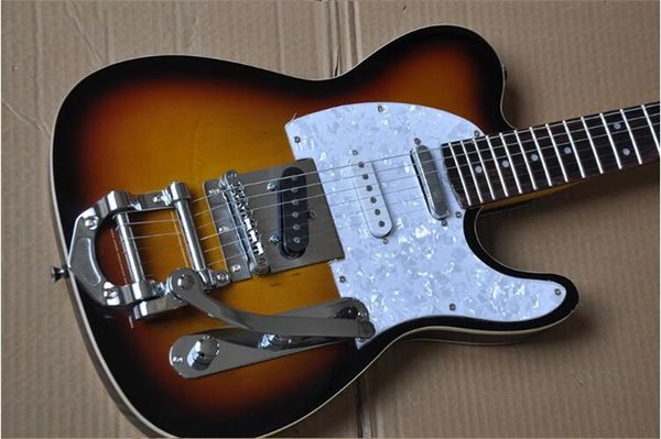 Custom Shop JOHN 5 Sunburst Электрогитара 3 звукоснимателя Корпус из липы Палисандр Накладка на гриф с качалкой Хромированная фурнитура Гитарная фабрика Бесплатная доставка