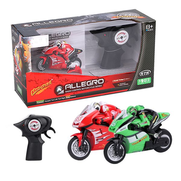 Carro elétrico RC legal mini moto crianças motocicleta elétrica controle remoto RC mini motocicleta recarga 24 GHz corrida moto brinquedos meninos adultos 230621