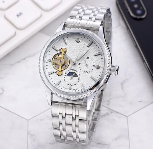 2023 Mens relógios de pulso designer Relógios Mecânicos Automáticos de alta qualidade Pulseira de couro de aço Inoxidável Boutique fashion Tourbillon watche homem mulheres relógio de pulso