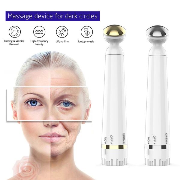 Dispositivos de cuidados faciais mini massageador de olhos de vibração elétrica antienvelhecimento, caneta para remoção de olheiras, rejuvenescimento, massageador de olhos 230621