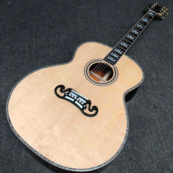 Guitarra acústica jumbo toda em madeira maciça J200AA cor personalizada 41 polegadas incrustações em abalone guitarra elétrica cocobolo sólida