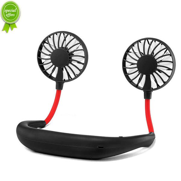 Nuovo ventilatore portatile USB con movimento del collo Ventilatore portatile 360 Ventilatore da scrivania multifunzione con regolazione universale con batteria ricaricabile