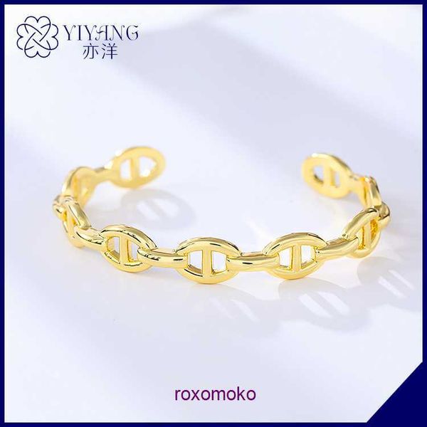 Atacado H Home Designer Pulseiras para venda Yiyang Jóias Moda Japonesa e Coreana Novidade Criatividade Nariz de Porco Pulseira Aberta Feminina Pequena Fre Com Caixa de Presente