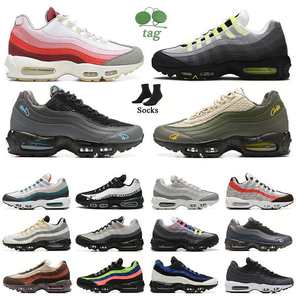 Cuscino maschile di alta qualità Og cuscino 95 scarpe sportive runner classiche anatomia neon nera di Ais Gid Aegean Storm Sequoia Designer avido Designer 95S Sneaker Schede