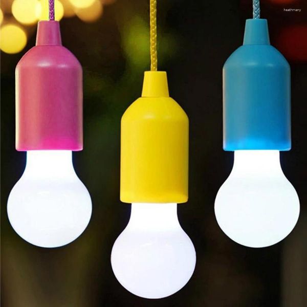 Luci notturne 8 pezzi Lampada a corda a LED Lampadine a batteria decorative colorate ambientali portatili ecologiche per il giardino domestico