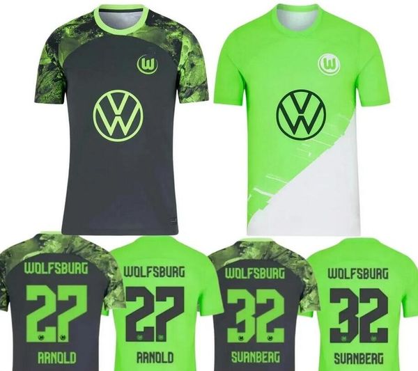 Wolfsburg personalizou 23-24 home Thai Quality Soccer Jerseys custom yakuda Design 7 WALDSCHMIDT #11 STEFFEN #9 KRUSE #10 L.NMECHA #23 WIND #20 Baku #27 ARNOLD MEN
