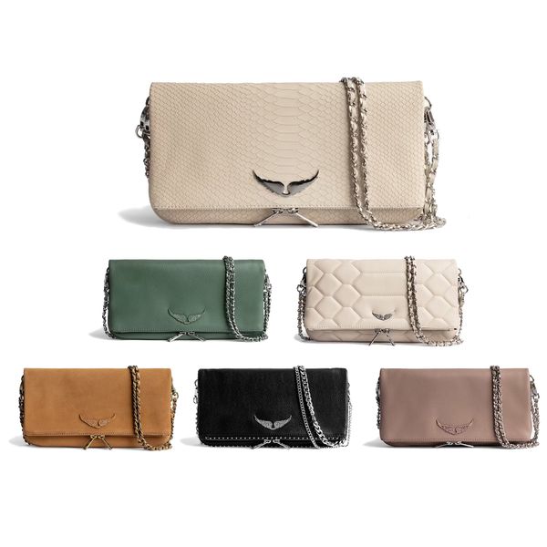 Top -Qualität Rock Swing Ihre Flügel Zadig Pochette Umhängetasche Luxurys Designer Voltaire Cross Body Die Einkaufstasche Damen Herren Leder Kette Sling Unterarm Kupplungsbeutel